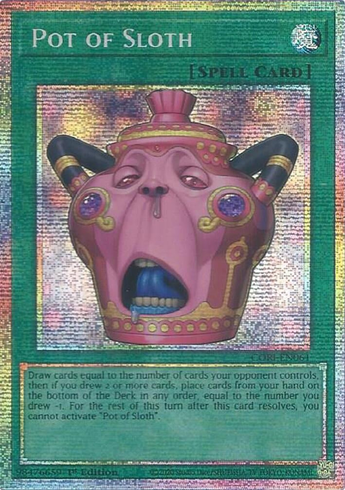 Image for Pot of Sloth (Starlight Rare) (CORI-EN061) [Chaos Origins] {CORI} - YuGiOh