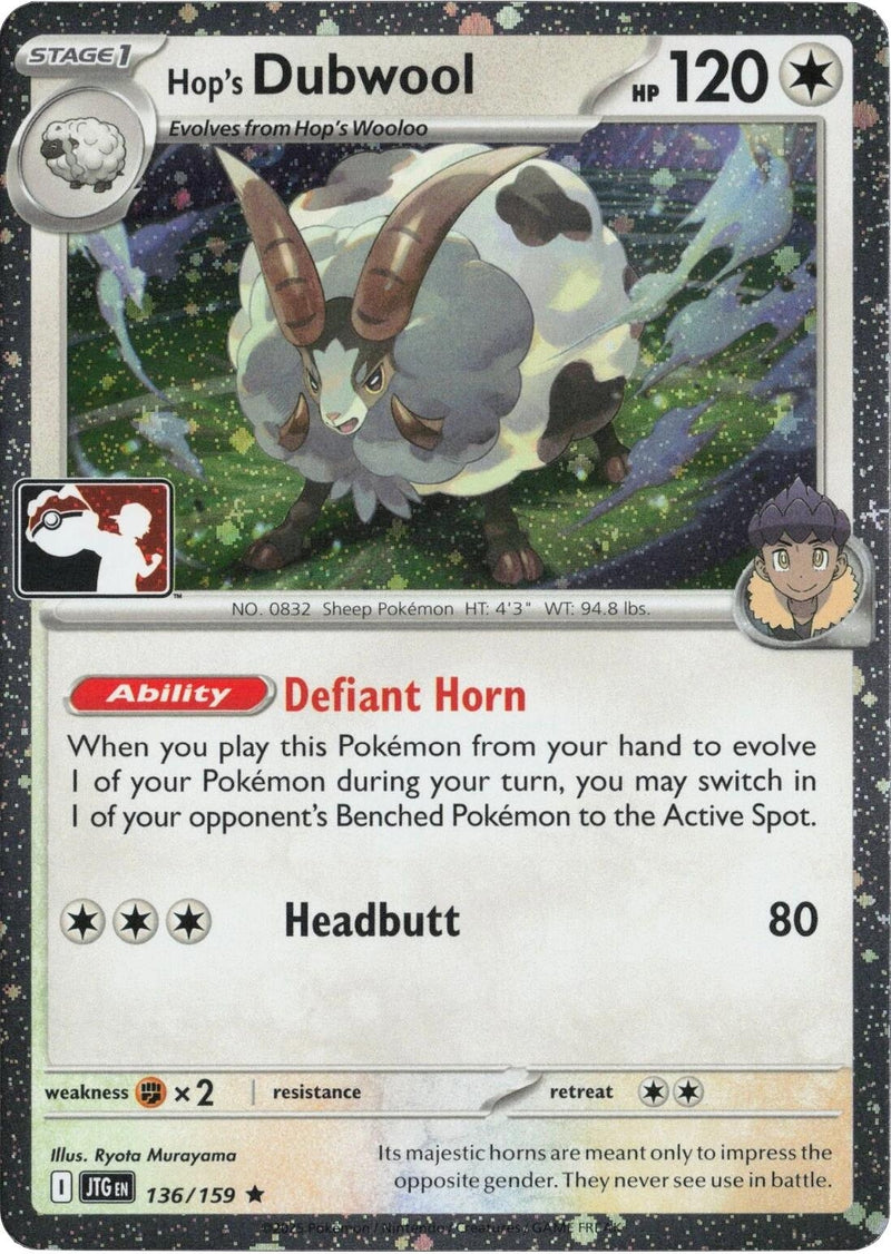 Image for Hop's Dubwool - 136/159 (Cosmos Holo) (136/159) [Prize Pack Series Cards] - Pokemon