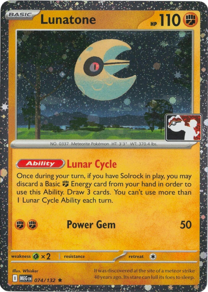 Image for Lunatone - 074/132 (Cosmos Holo) (074/132) [Prize Pack Series Cards] - Pokemon