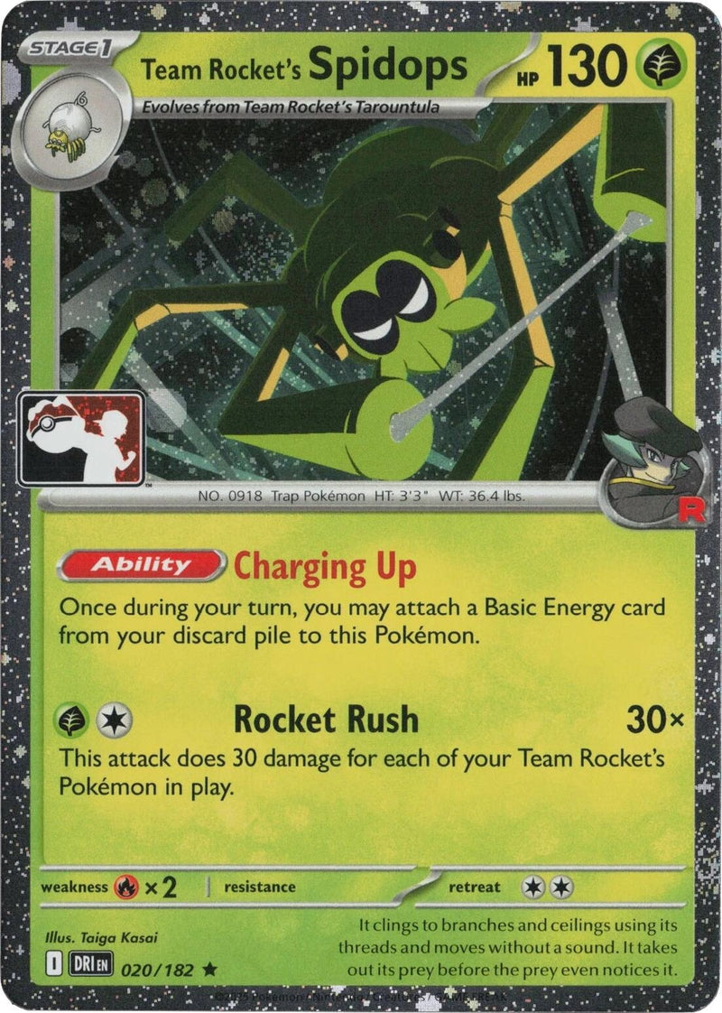 Image for Team Rocket's Spidops - 020/182 (Cosmos Holo) (020/182) [Prize Pack Series Cards] - Pokemon