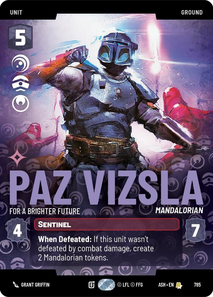 Image for Paz Vizsla - For a Brighter Future (Prestige) (785) [Ashes of the Empire] {ASH} - Star Wars: Unlimited