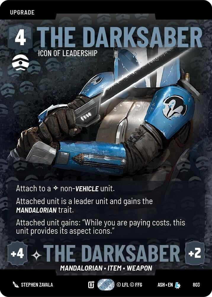 Image for The Darksaber - Icon of Leadership (Prestige) (803) [Ashes of the Empire] {ASH} - Star Wars: Unlimited