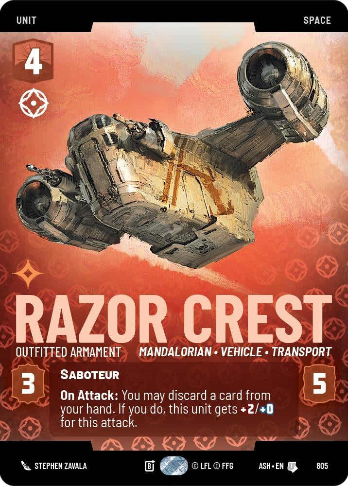 Image for Razor Crest - Outfitted Armament (Prestige) (805) [Ashes of the Empire] {ASH} - Star Wars: Unlimited