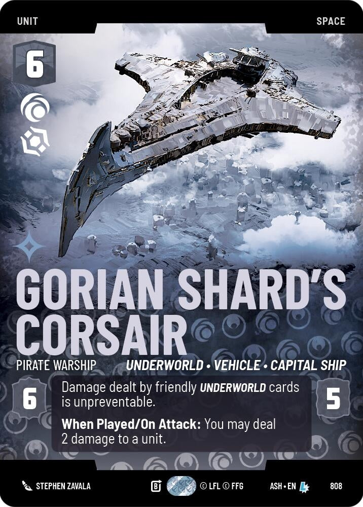 Image for Gorian Shard's Corsair - Pirate Warship (Prestige) (808) [Ashes of the Empire] {ASH} - Star Wars: Unlimited