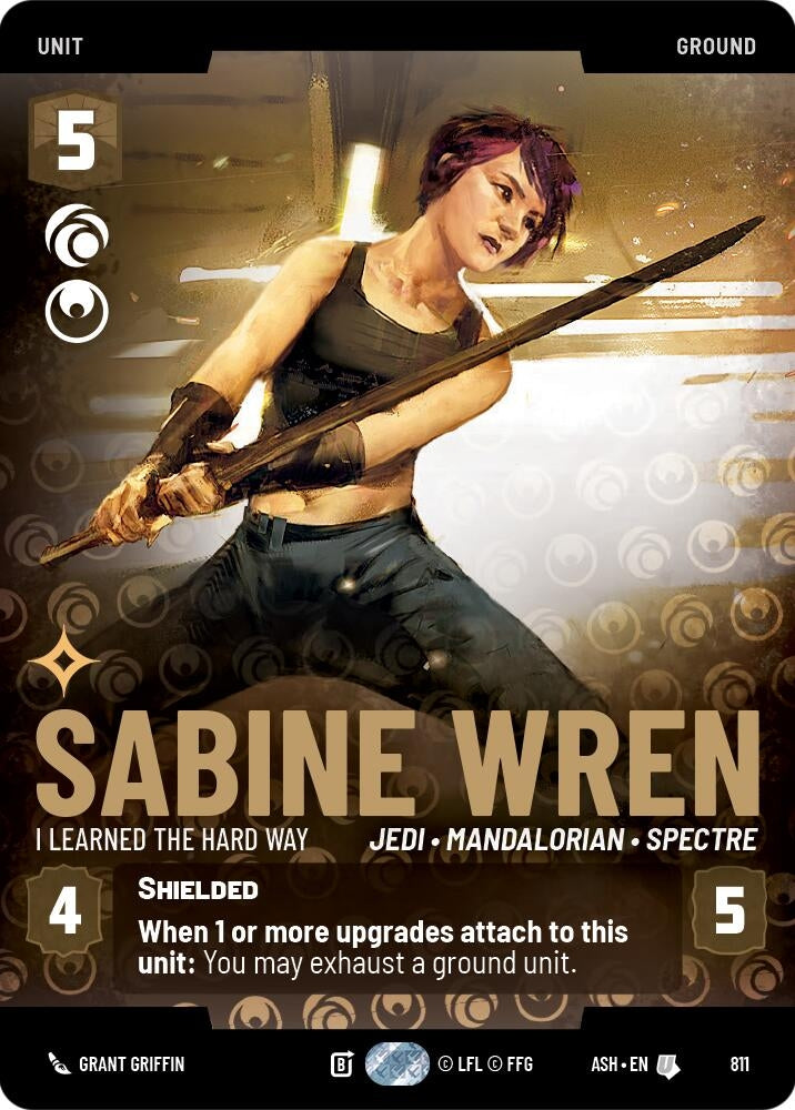 Image for Sabine Wren - I Learned the Hard Way (Prestige) (811) [Ashes of the Empire] {ASH} - Star Wars: Unlimited