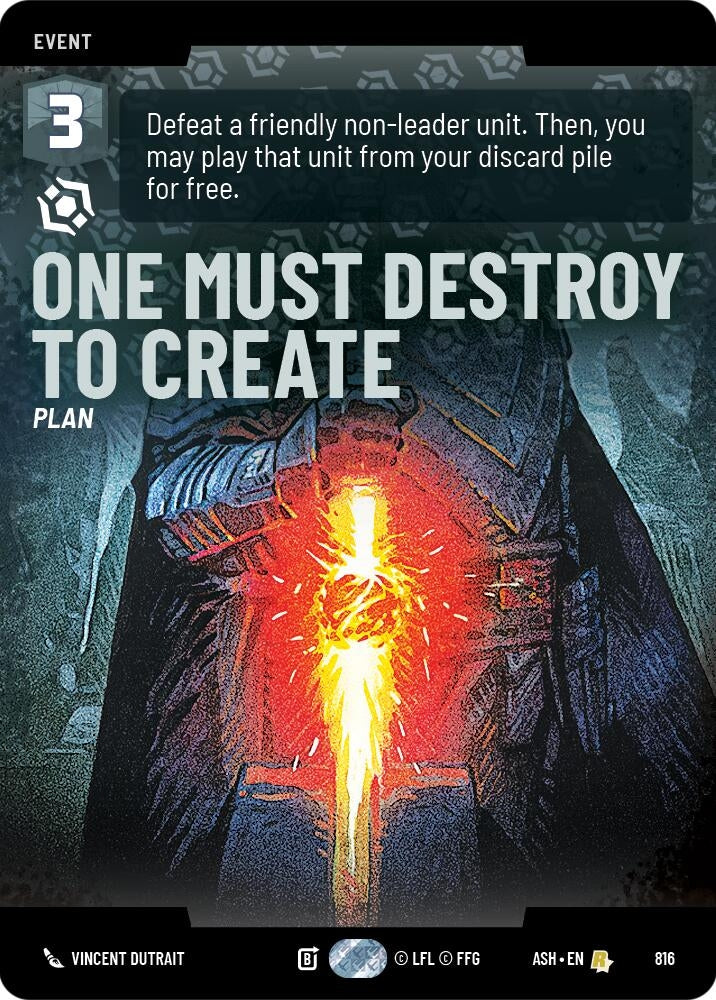 Image for One Must Destroy to Create (Prestige) (816) [Ashes of the Empire] {ASH} - Star Wars: Unlimited