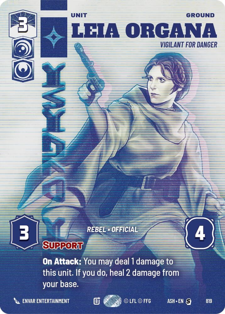 Image for Leia Organa - Vigilant for Danger (Prestige) (819) [Ashes of the Empire] {ASH} - Star Wars: Unlimited