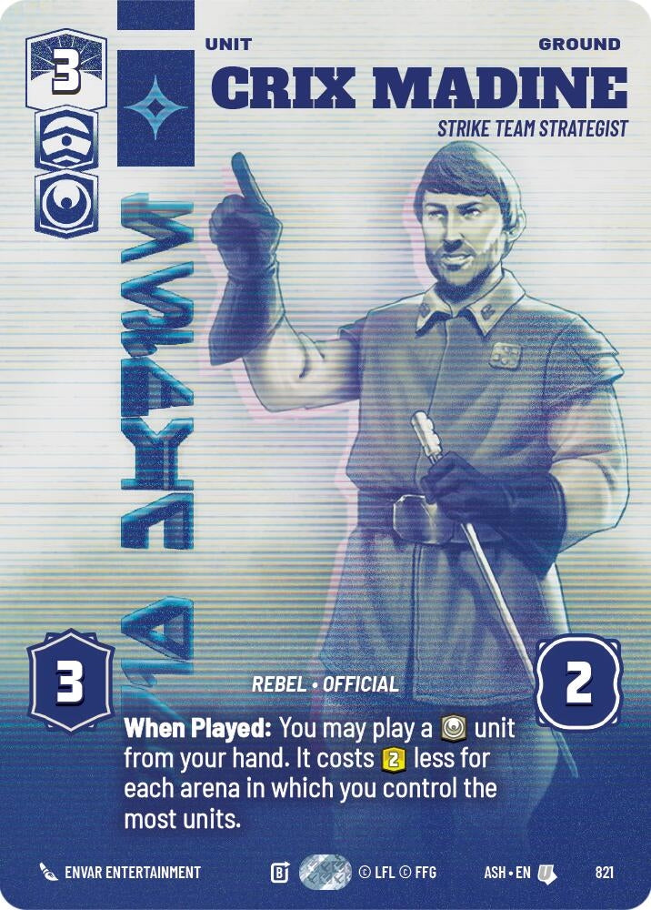 Image for Crix Madine - Strike Team Strategist (Prestige) (821) [Ashes of the Empire] {ASH} - Star Wars: Unlimited