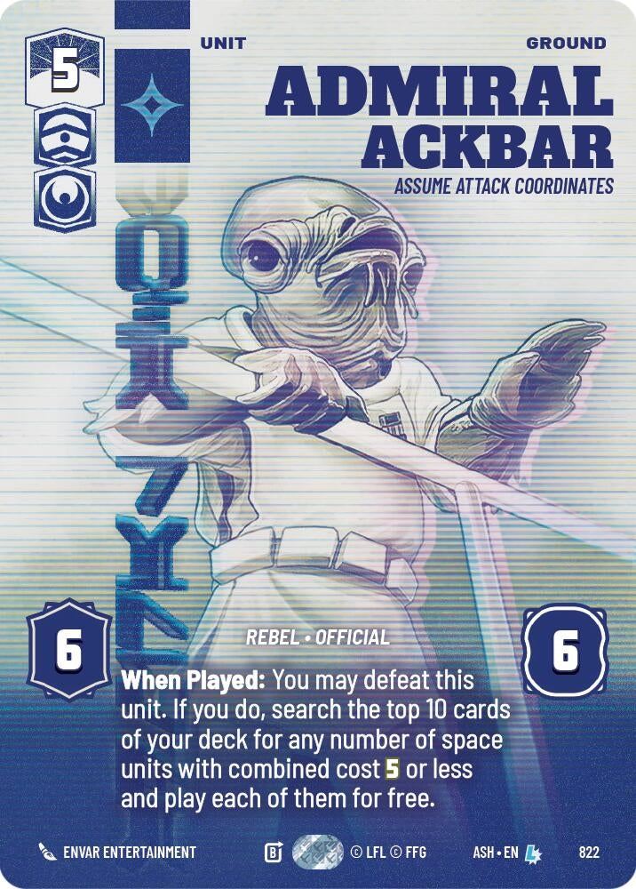 Image for Admiral Ackbar - Assume Attack Coordinates (Prestige) (822) [Ashes of the Empire] {ASH} - Star Wars: Unlimited