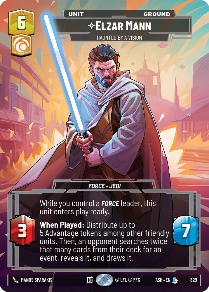 Image for Elzar Mann - Haunted by a Vision (Prestige) (829) [Ashes of the Empire] {ASH} - Star Wars: Unlimited