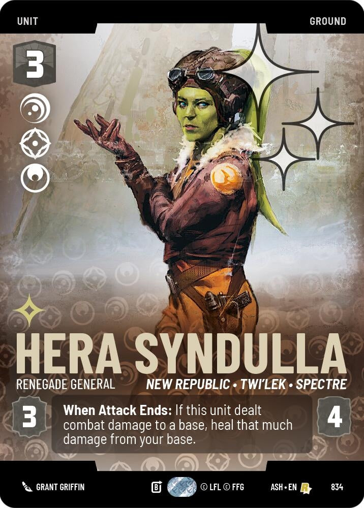 Image for Hera Syndulla - Renegade General (Prestige Foil) (834) [Ashes of the Empire] {ASH} - Star Wars: Unlimited