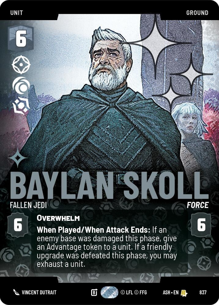 Image for Baylan Skoll - Fallen Jedi (Prestige Foil) (837) [Ashes of the Empire] {ASH} - Star Wars: Unlimited