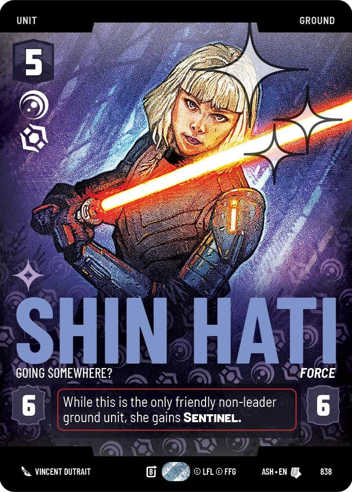 Image for Shin Hati - Going Somewhere? (Prestige Foil) (838) [Ashes of the Empire] {ASH} - Star Wars: Unlimited