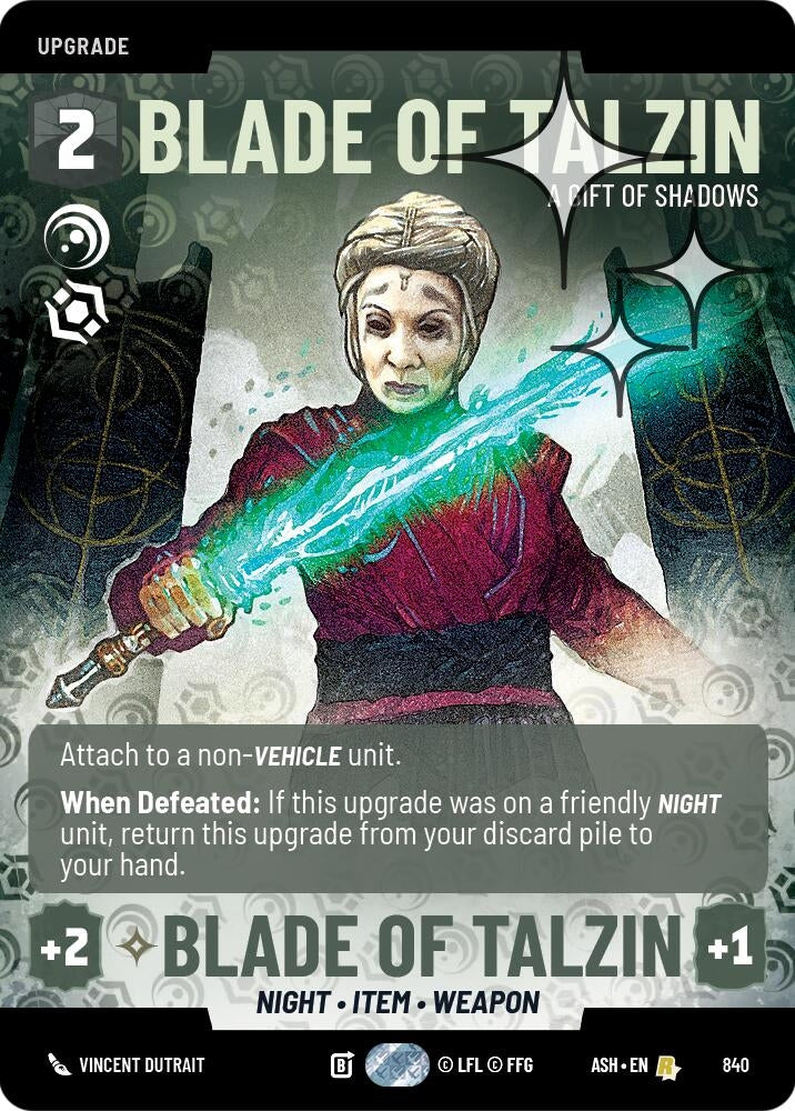 Image for Blade of Talzin - A Gift of Shadows (Prestige Foil) (840) [Ashes of the Empire] {ASH} - Star Wars: Unlimited