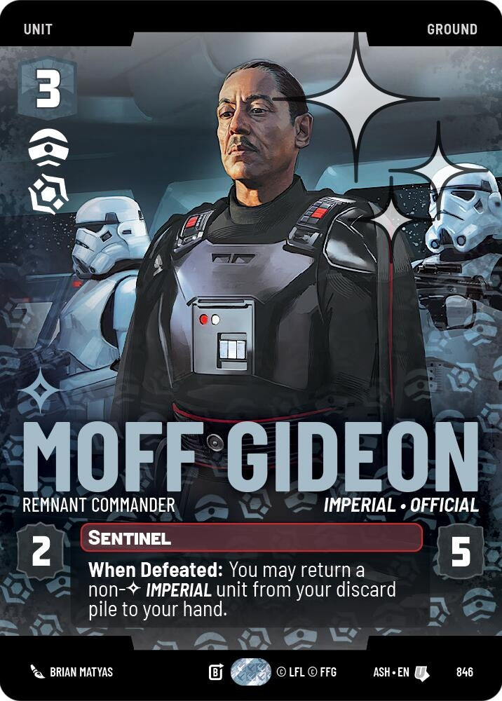 Image for Moff Gideon - Remnant Commander (Prestige Foil) (846) [Ashes of the Empire] {ASH} - Star Wars: Unlimited