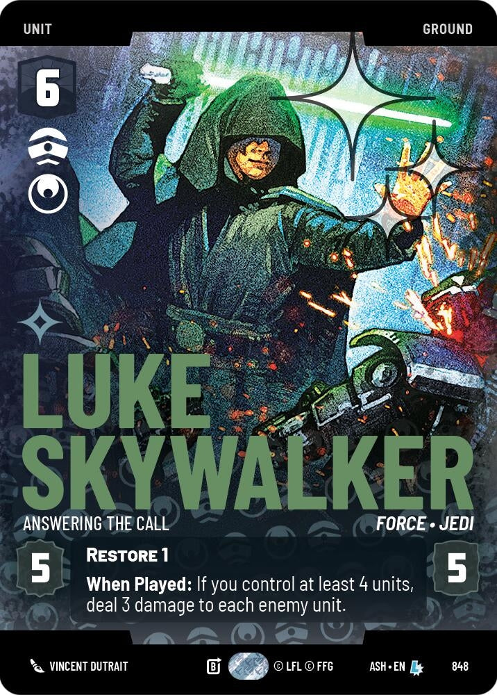 Image for Luke Skywalker - Answering the Call (Prestige Foil) (848) [Ashes of the Empire] {ASH} - Star Wars: Unlimited