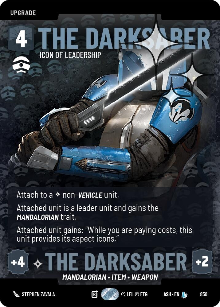Image for The Darksaber - Icon of Leadership (Prestige Foil) (850) [Ashes of the Empire] {ASH} - Star Wars: Unlimited