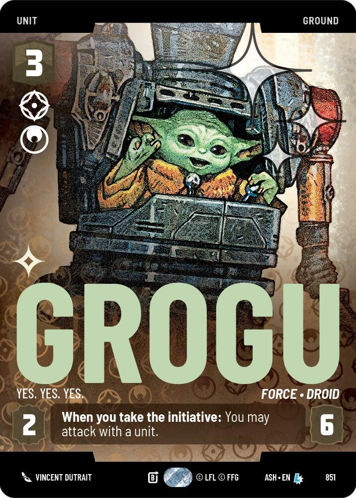 Image for Grogu - Yes. Yes. Yes. (Prestige Foil) (851) [Ashes of the Empire] {ASH} - Star Wars: Unlimited