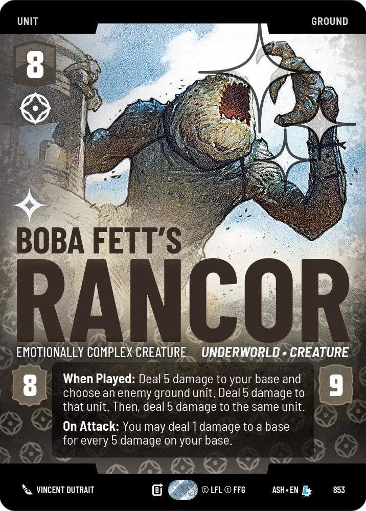Image for Boba Fett's Rancor - Emotionally Complex Creature (Prestige Foil) (853) [Ashes of the Empire] {ASH} - Star Wars: Unlimited