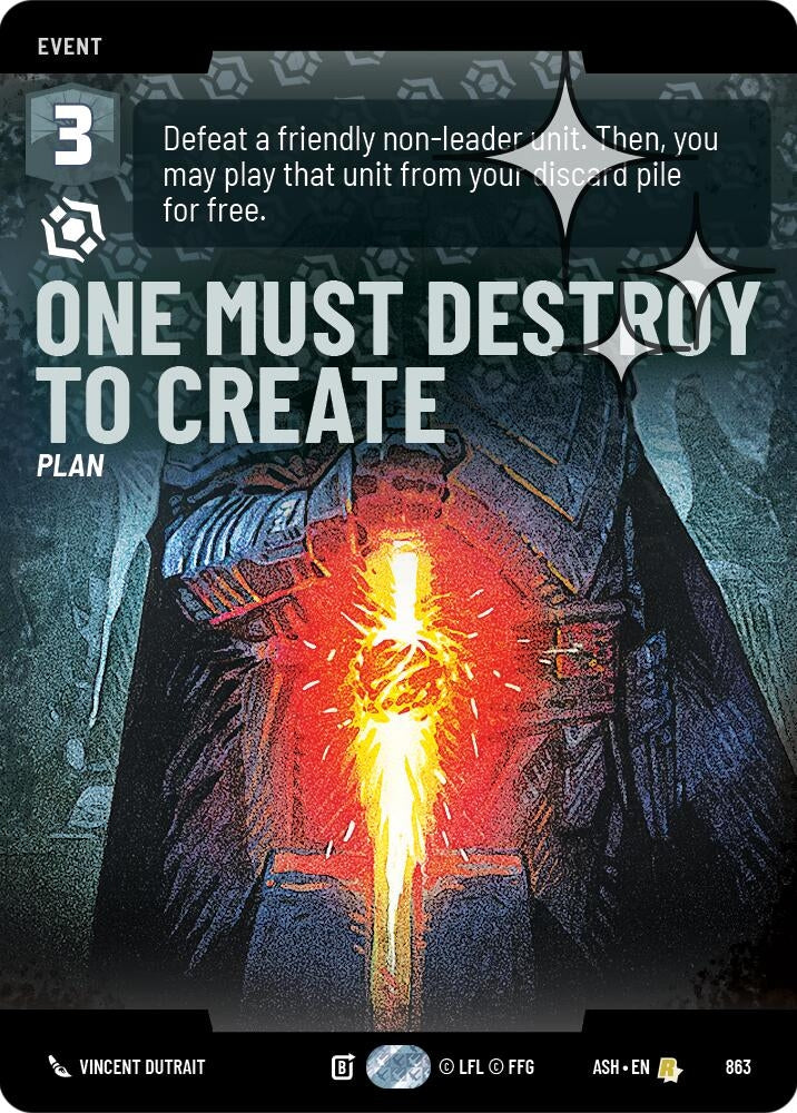 Image for One Must Destroy to Create (Prestige Foil) (863) [Ashes of the Empire] {ASH} - Star Wars: Unlimited
