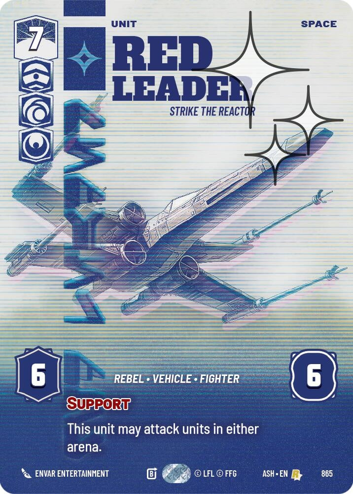 Image for Red Leader - Strike the Reactor (Prestige Foil) (865) [Ashes of the Empire] {ASH} - Star Wars: Unlimited