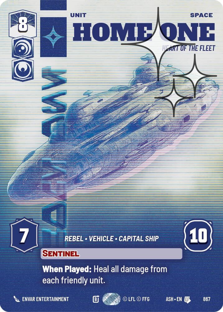 Image for Home One - Heart of the Fleet (Prestige Foil) (867) [Ashes of the Empire] {ASH} - Star Wars: Unlimited