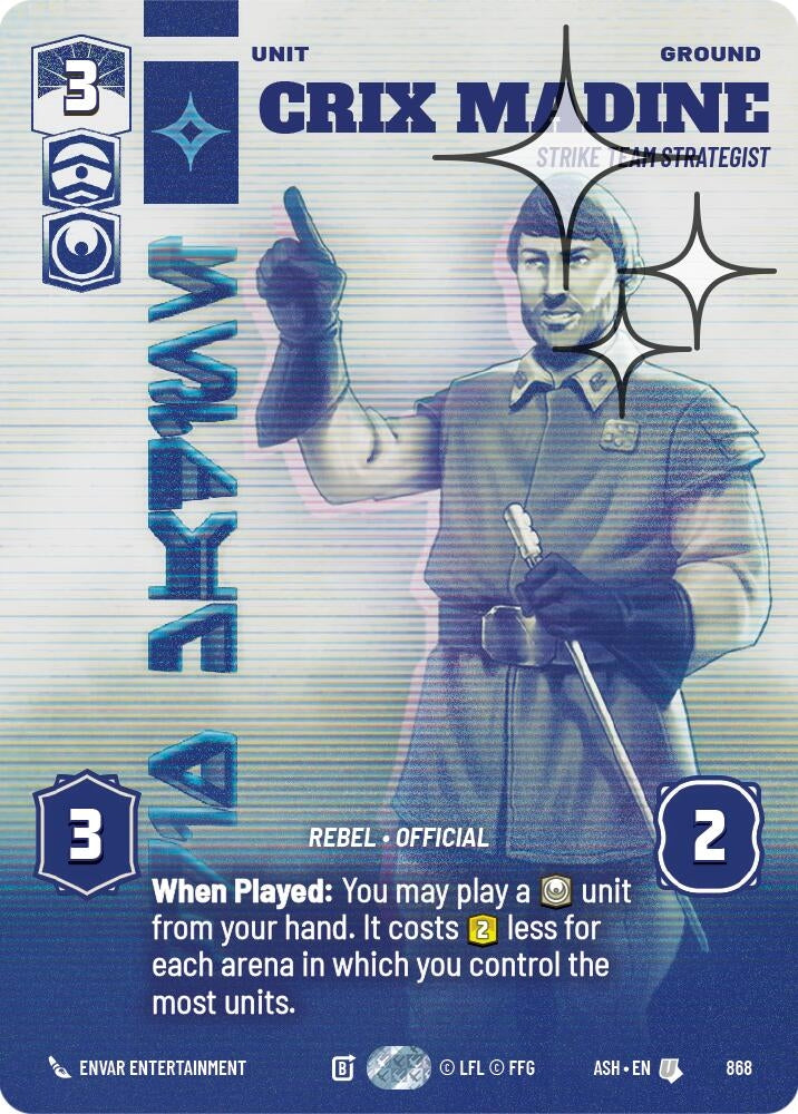 Image for Crix Madine - Strike Team Strategist (Prestige Foil) (868) [Ashes of the Empire] {ASH} - Star Wars: Unlimited