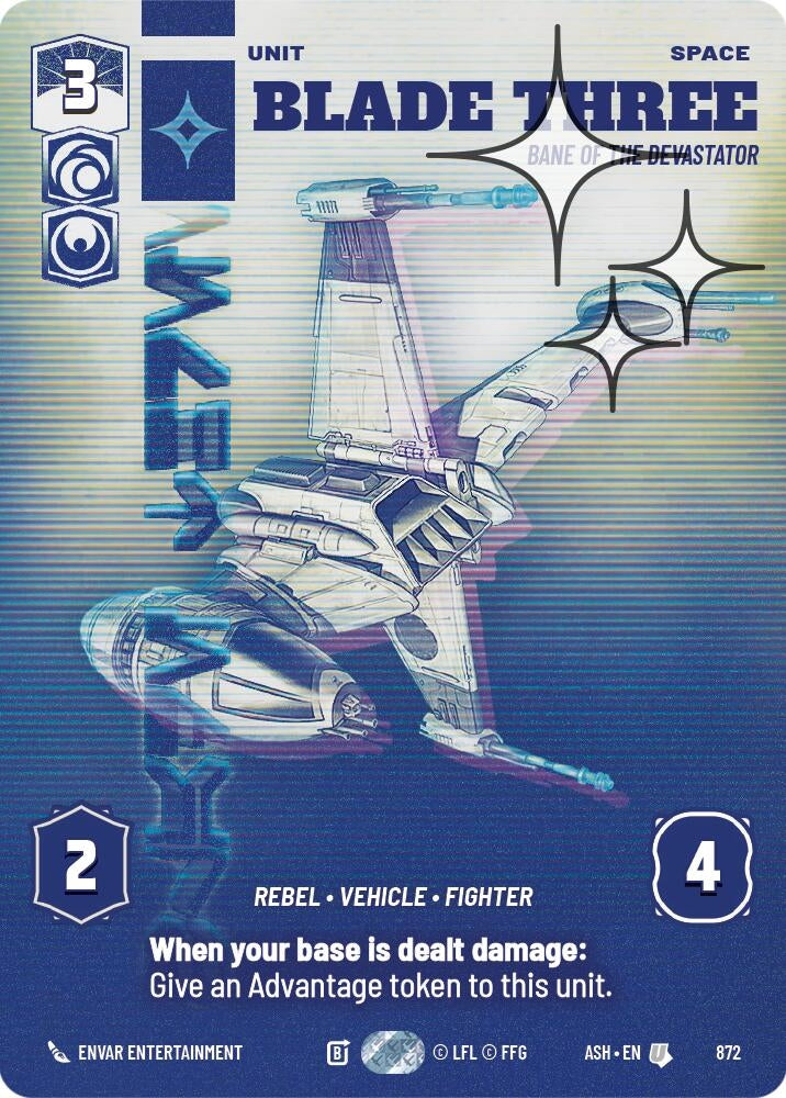 Image for Blade Three - Bane of the Devastator (Prestige Foil) (872) [Ashes of the Empire] {ASH} - Star Wars: Unlimited