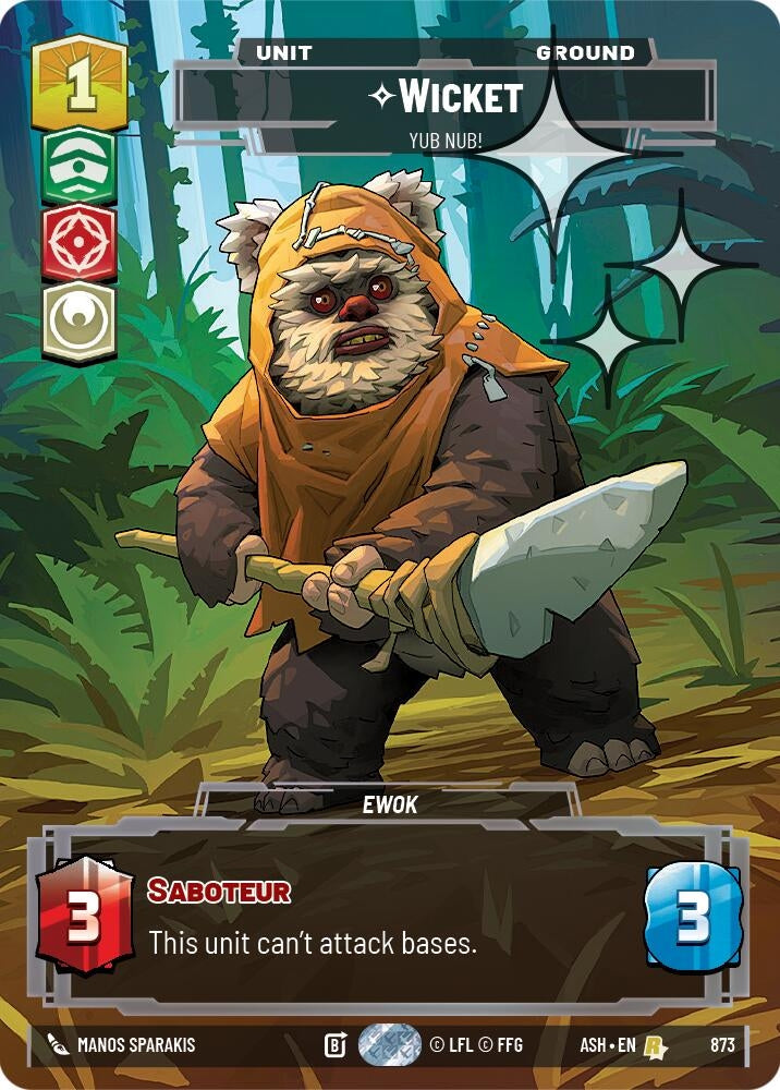 Image for Wicket - Yub Nub! (Prestige Foil) (873) [Ashes of the Empire] {ASH} - Star Wars: Unlimited