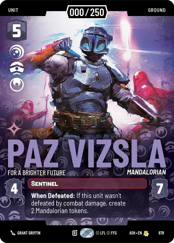 Image for Paz Vizsla - For a Brighter Future (Serialized) (879) [Ashes of the Empire] {ASH} - Star Wars: Unlimited