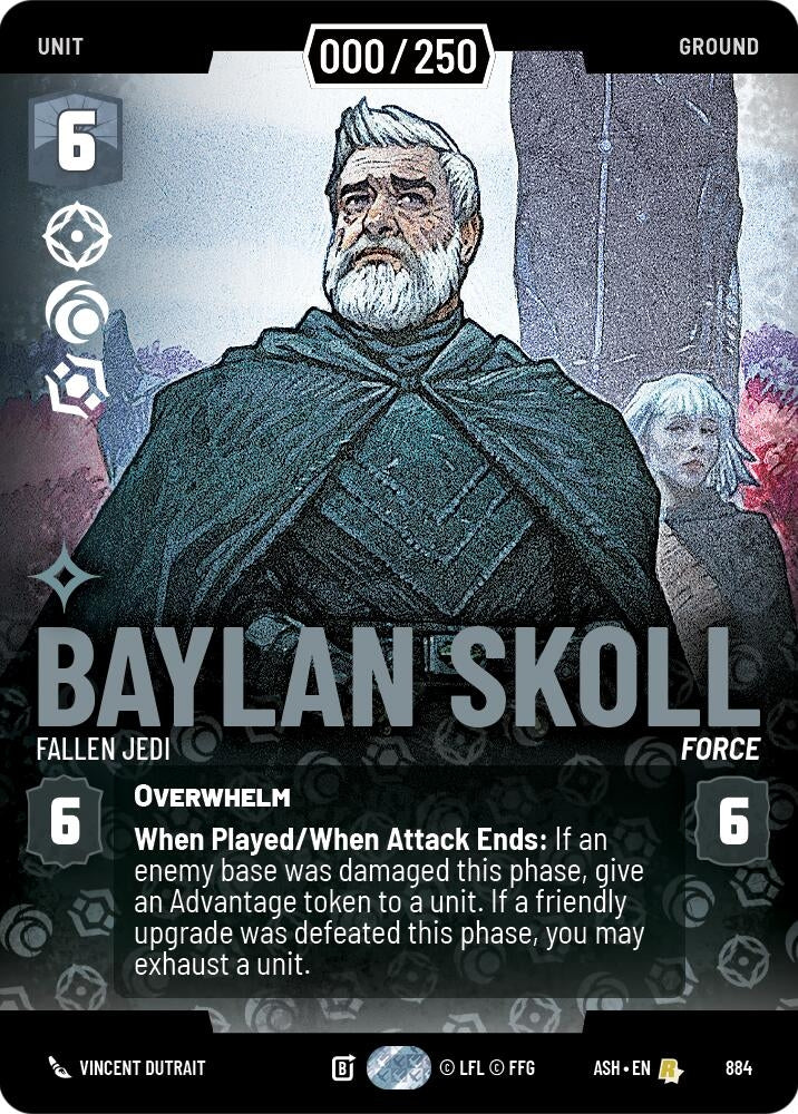 Image for Baylan Skoll - Fallen Jedi (Serialized) (884) [Ashes of the Empire] {ASH} - Star Wars: Unlimited
