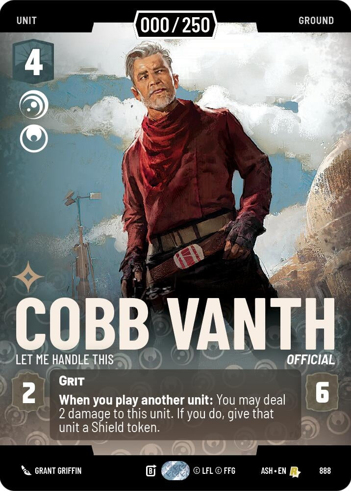 Image for Cobb Vanth - Let Me Handle This (Serialized) (888) [Ashes of the Empire] {ASH} - Star Wars: Unlimited