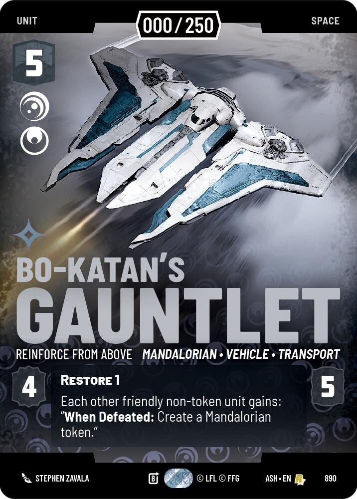 Image for Bo-Katan's Gauntlet - Reinforce from Above (Serialized) (890) [Ashes of the Empire] {ASH} - Star Wars: Unlimited