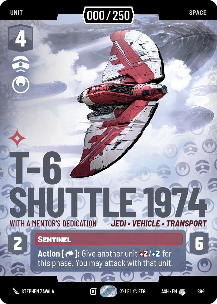 Image for T-6 Shuttle 1974 - With a Mentor's Dedication (Serialized) (894) [Ashes of the Empire] {ASH} - Star Wars: Unlimited