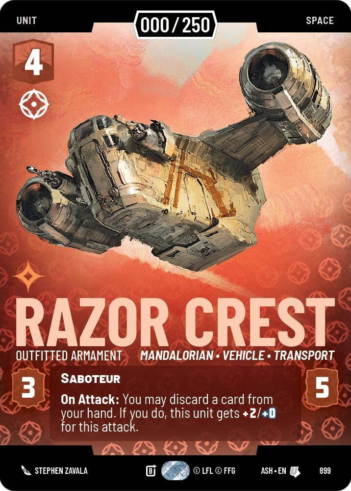 Image for Razor Crest - Outfitted Armament (Serialized) (899) [Ashes of the Empire] {ASH} - Star Wars: Unlimited