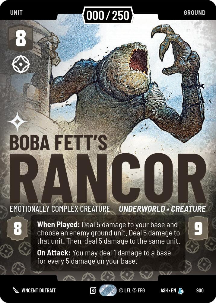 Image for Boba Fett's Rancor - Emotionally Complex Creature (Serialized) (900) [Ashes of the Empire] {ASH} - Star Wars: Unlimited