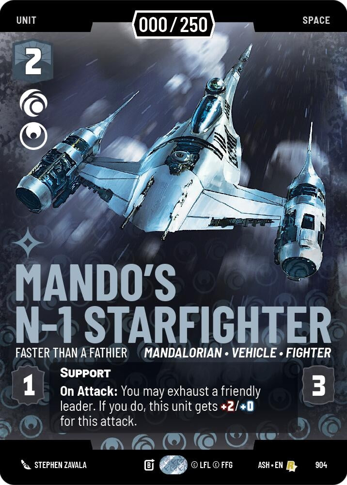 Image for Mando's N-1 Starfighter - Faster than a Fathier (Serialized) (904) [Ashes of the Empire] {ASH} - Star Wars: Unlimited