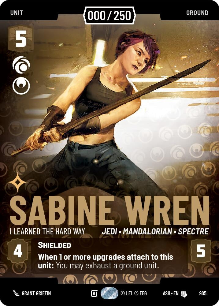 Image for Sabine Wren - I Learned the Hard Way (Serialized) (905) [Ashes of the Empire] {ASH} - Star Wars: Unlimited