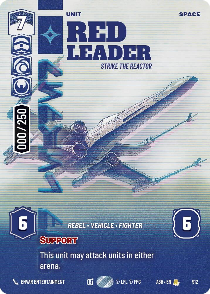 Image for Red Leader - Strike the Reactor (Serialized) (912) [Ashes of the Empire] {ASH} - Star Wars: Unlimited