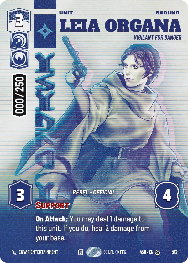 Image for Leia Organa - Vigilant for Danger (Serialized) (913) [Ashes of the Empire] {ASH} - Star Wars: Unlimited