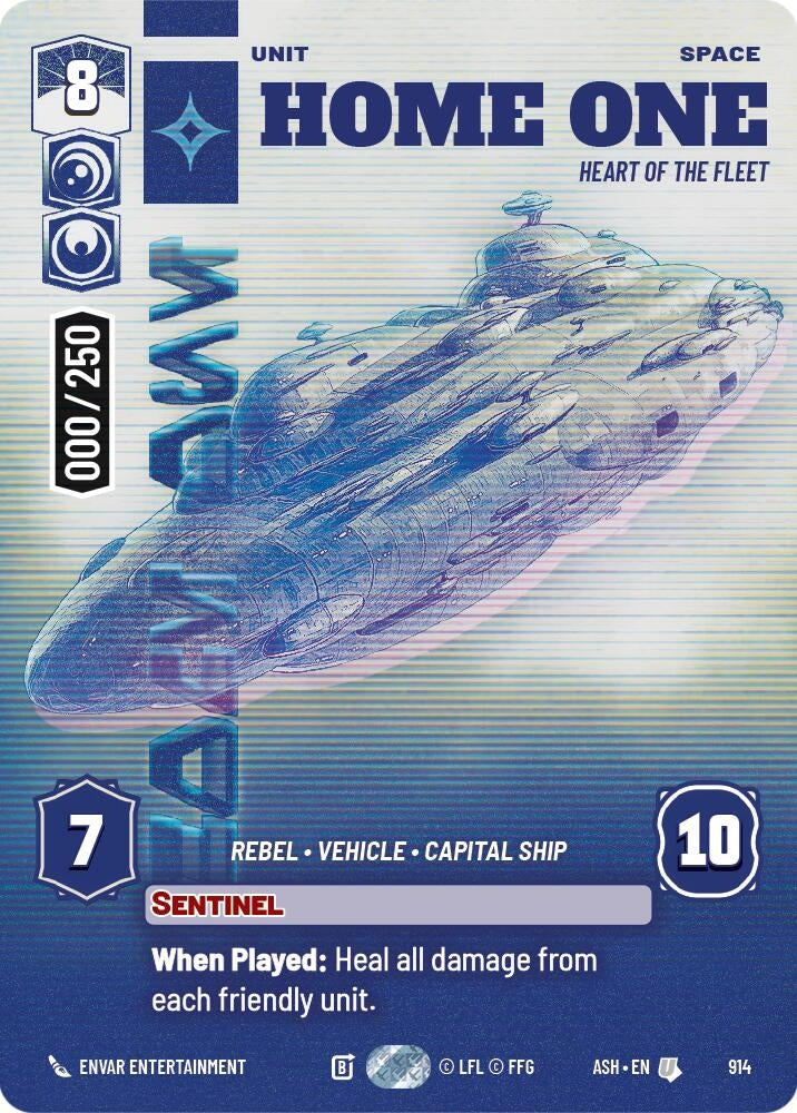 Image for Home One - Heart of the Fleet (Serialized) (914) [Ashes of the Empire] {ASH} - Star Wars: Unlimited