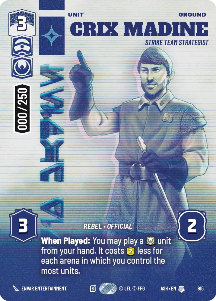 Image for Crix Madine - Strike Team Strategist (Serialized) (915) [Ashes of the Empire] {ASH} - Star Wars: Unlimited
