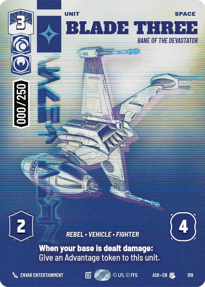Image for Blade Three - Bane of the Devastator (Serialized) (919) [Ashes of the Empire] {ASH} - Star Wars: Unlimited