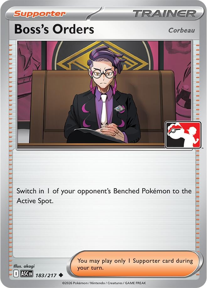 Image for Boss's Orders [Corbeau] (183/217) [Prize Pack Series Cards] - Pokemon