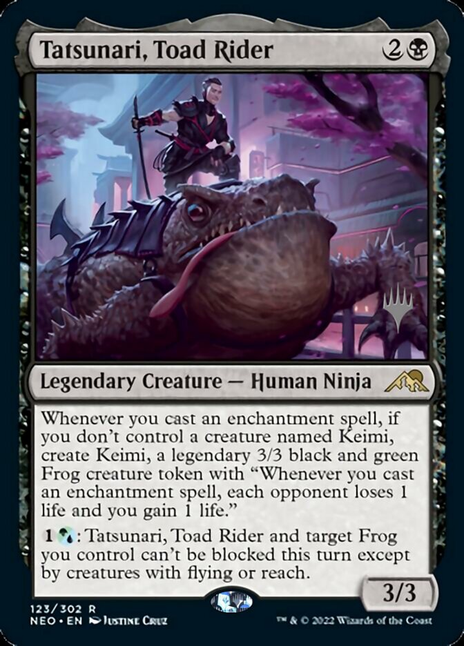 Tatsunari, Toad Rider (123) [Promo Pack: Kamigawa: Neon Dynasty]