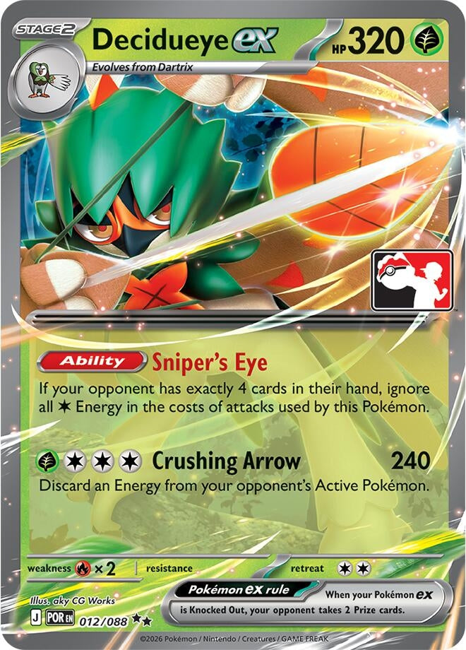 Image for Decidueye ex (012/088) [Prize Pack Series Cards] - Pokemon
