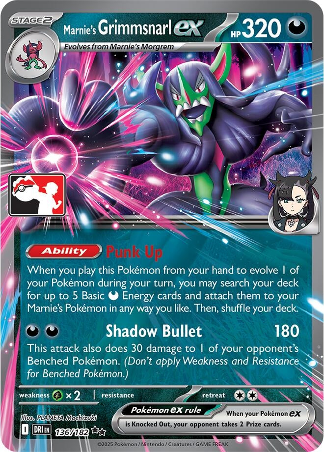 Image for Marnie's Grimmsnarl ex (136/182) [Prize Pack Series Cards] - Pokemon