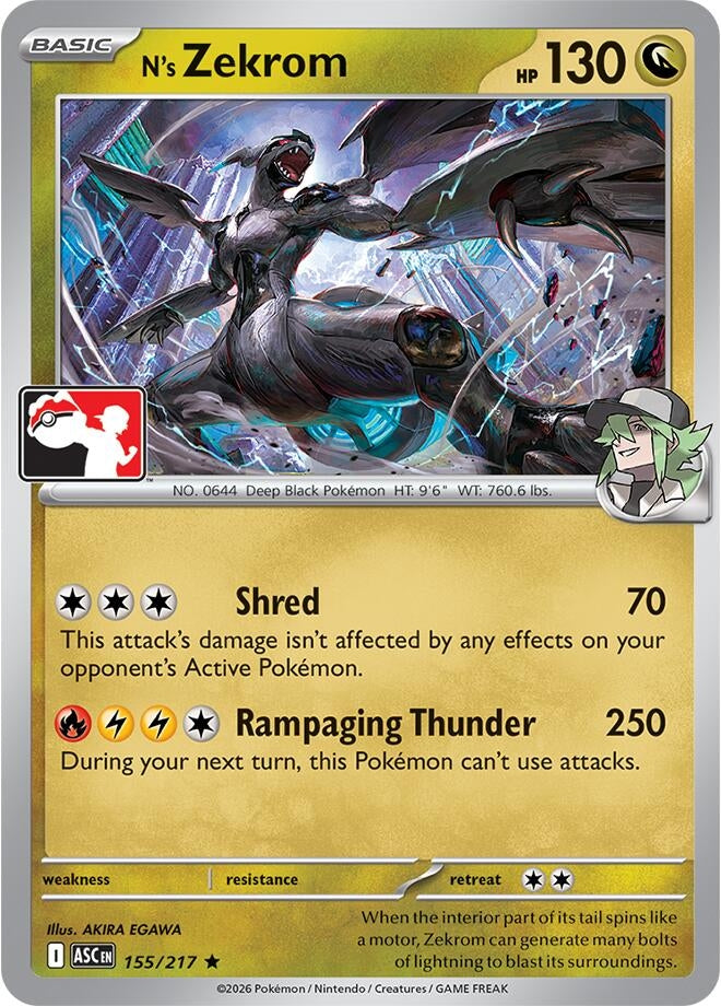Image for N's Zekrom (155/217) [Prize Pack Series Cards] - Pokemon