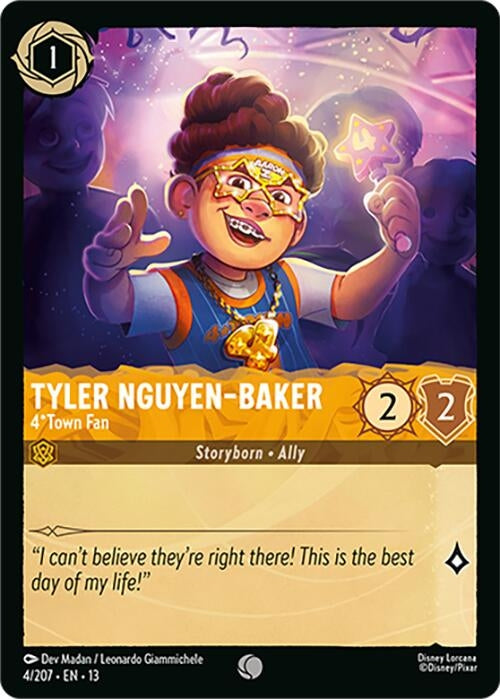 Image for Tyler Nguyen-Baker - 4*Town Fan (4/204) [Attack of the Vine!] {13} - Disney Lorcana