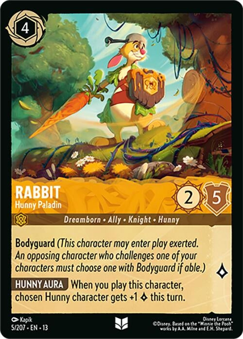 Image for Rabbit - Hunny Paladin (5/204) [Attack of the Vine!] {13} - Disney Lorcana